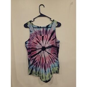 RRR Romance Retro Rock Tye Dye Tank Bejeweled Hippie Festival Size L Cotton